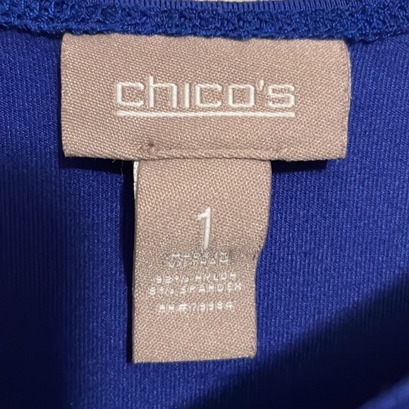 Chico’s Women’s Blue Tank Top Chico’s Size 1 = US Size M - Picture 4 of 6
